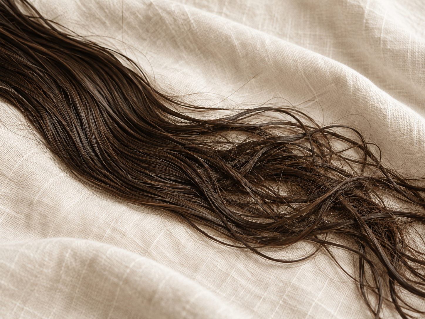 Hair strands illustrating smooth versus higher-friction tangled texture